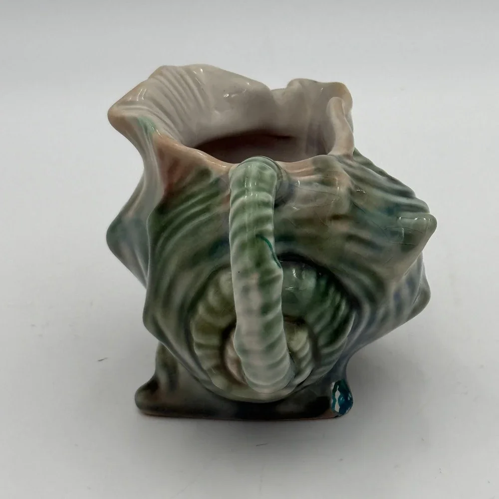 Sur La Table Seashell Creamer Pitcher Ceramic Portugal Coastal Cottage